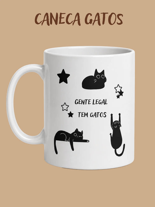 Verso — Caneca - Gente Legal tem Gatos