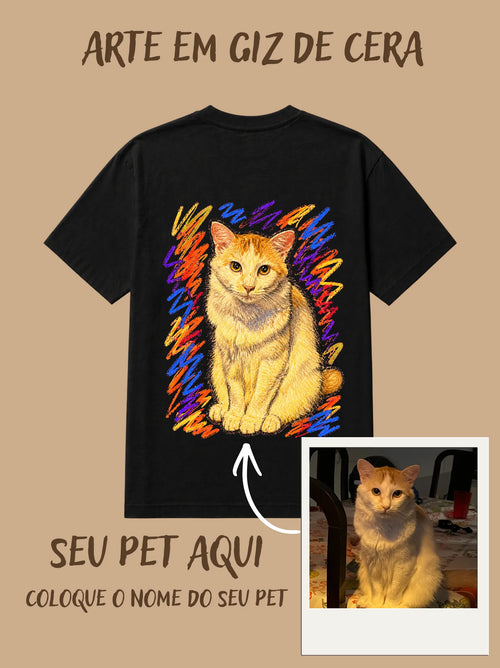 Camisa Oversized Personalizada - Arte em Giz de Cera