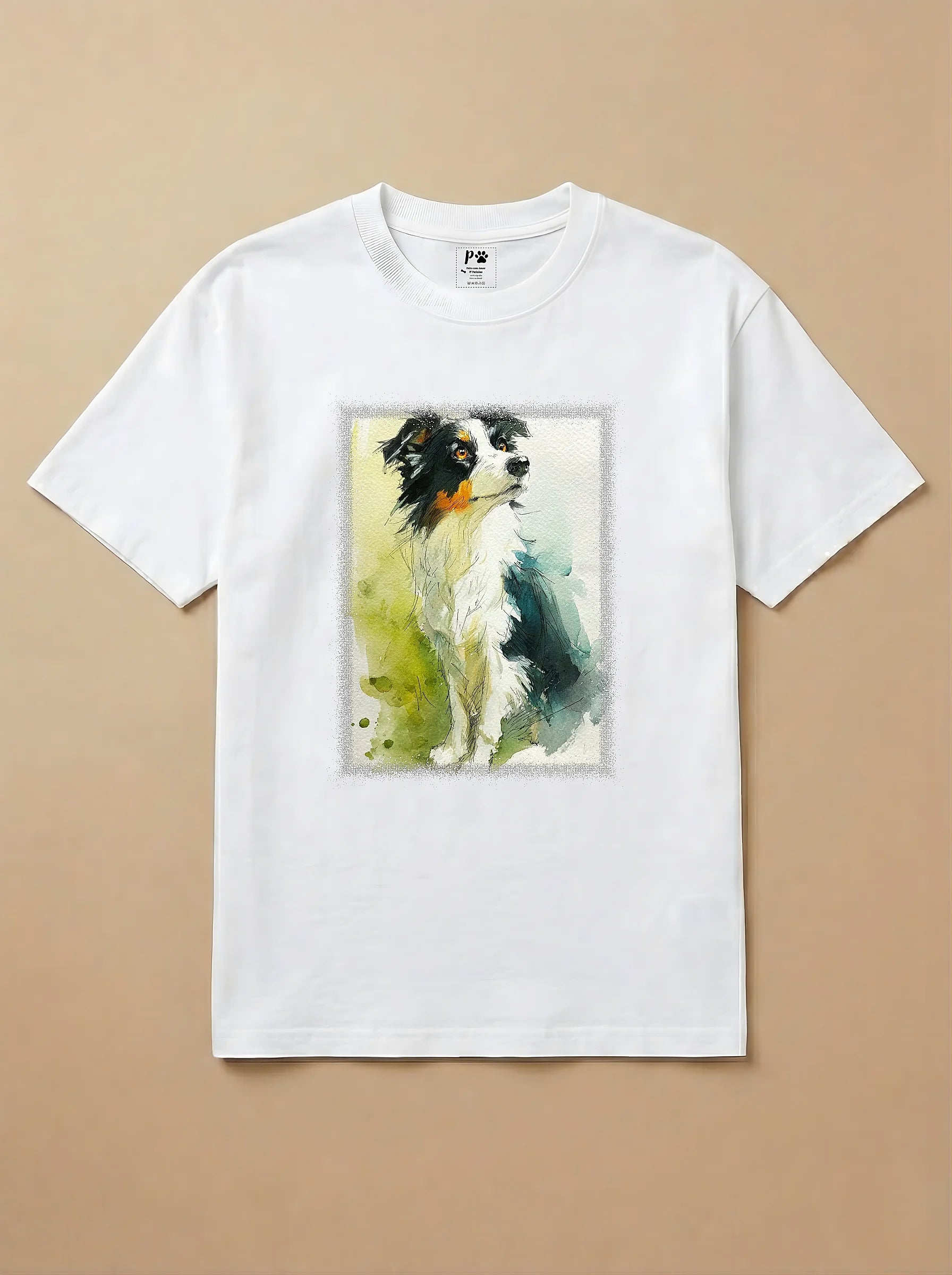Camisa Aquarela -  Border Collie