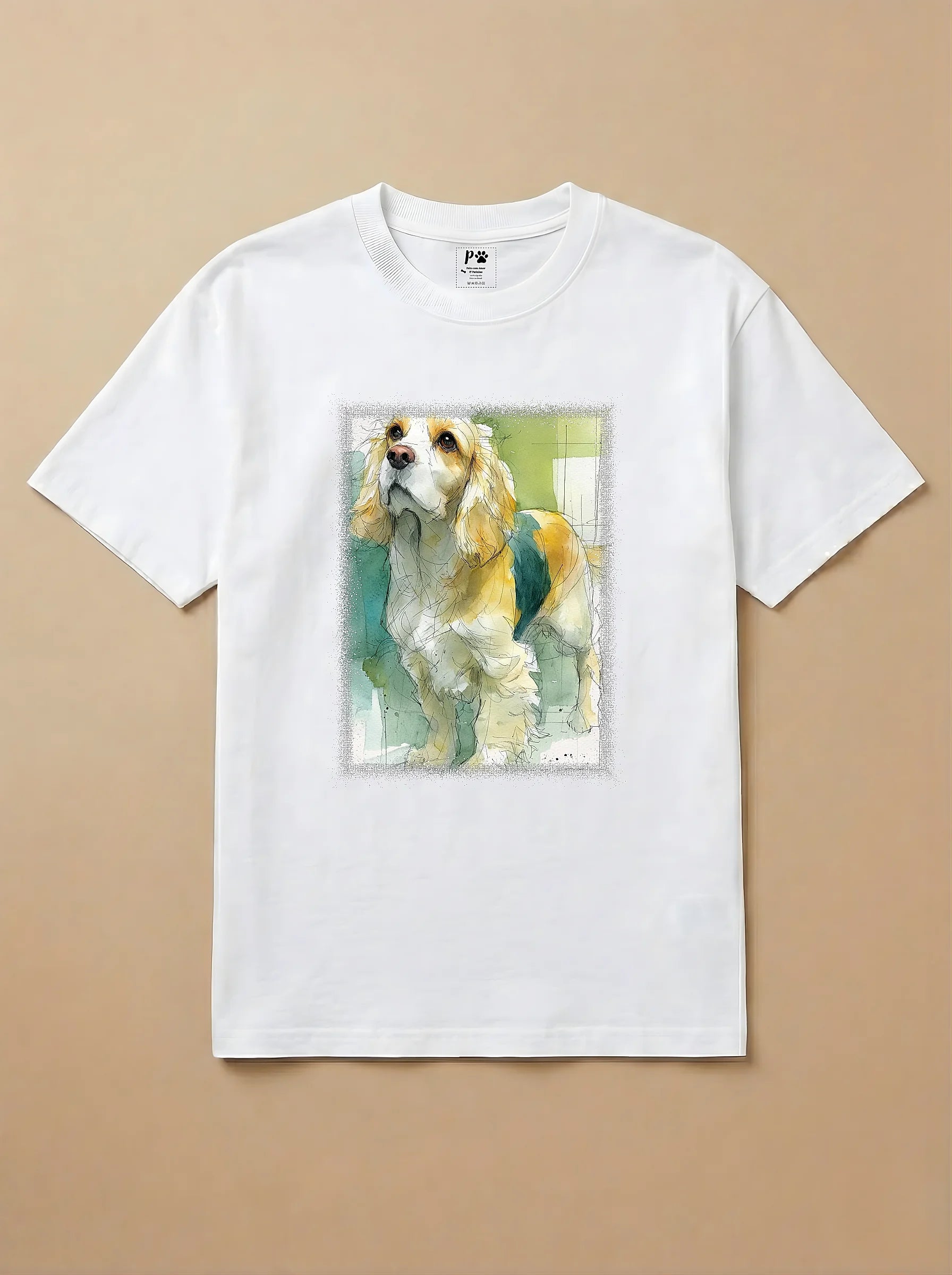 Camisa Aquarela - Cocker Spaniel