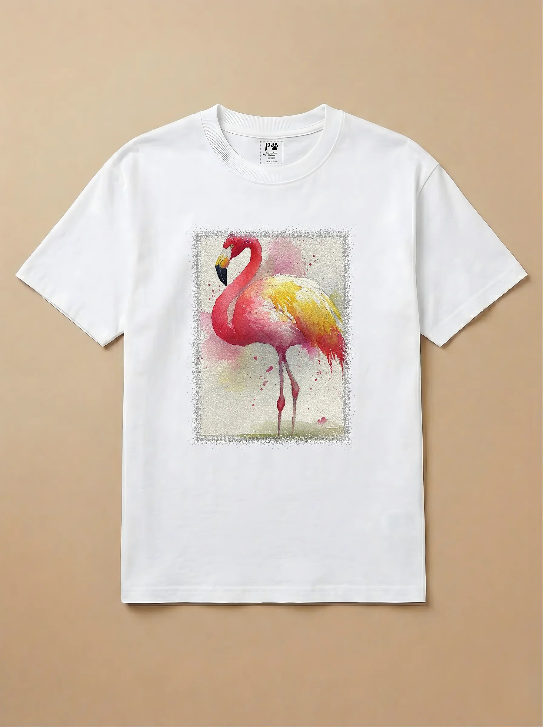 Camisa Aquarela -  Flamingo