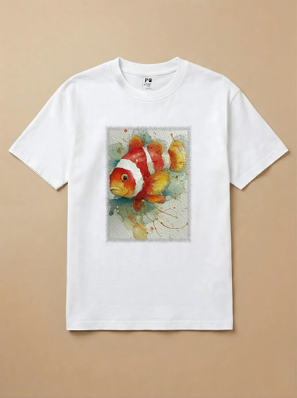 Camisa Aquarela - Peixe Palhaço