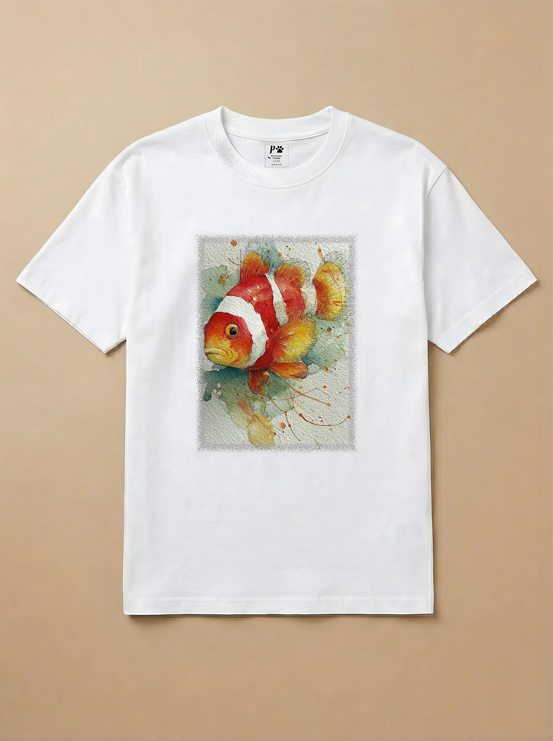 Camisa Aquarela - Peixe Palhaço