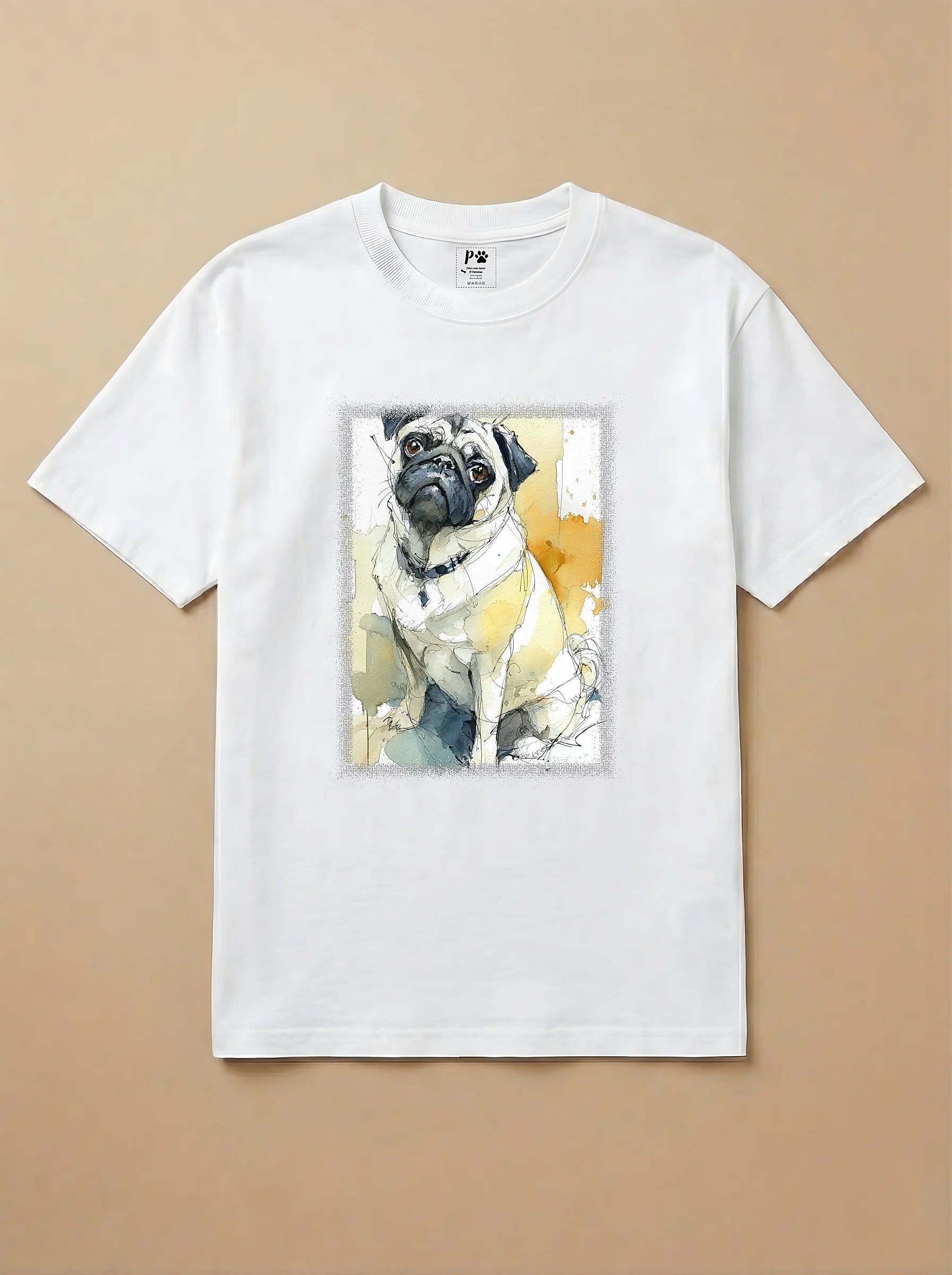 Camisa Aquarela - Pug