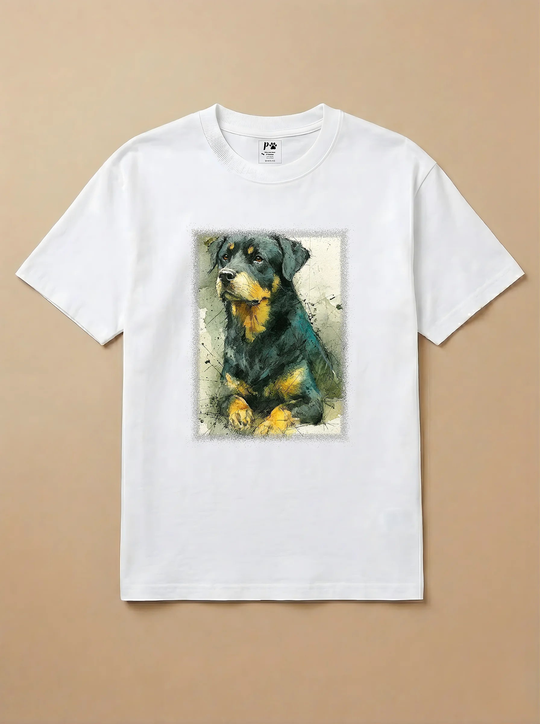 Camisa Aquarela - Rottweiler