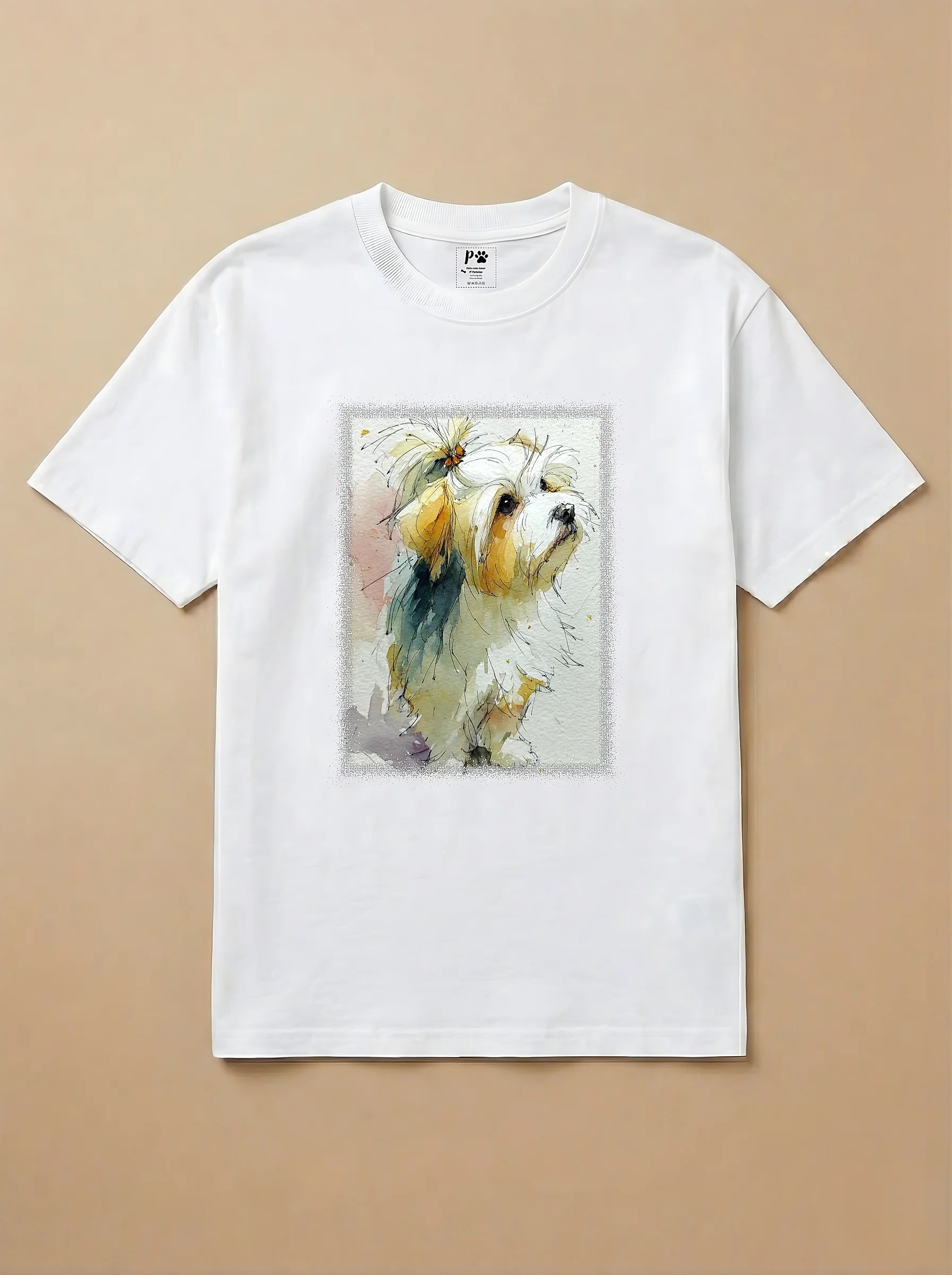 Camisa Aquarela - Shih Tzu