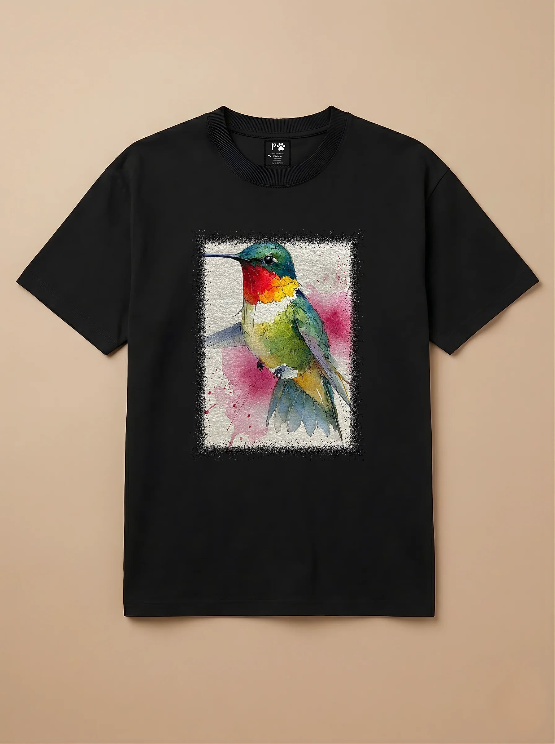 Camisa Aquarela -  Beija Flor