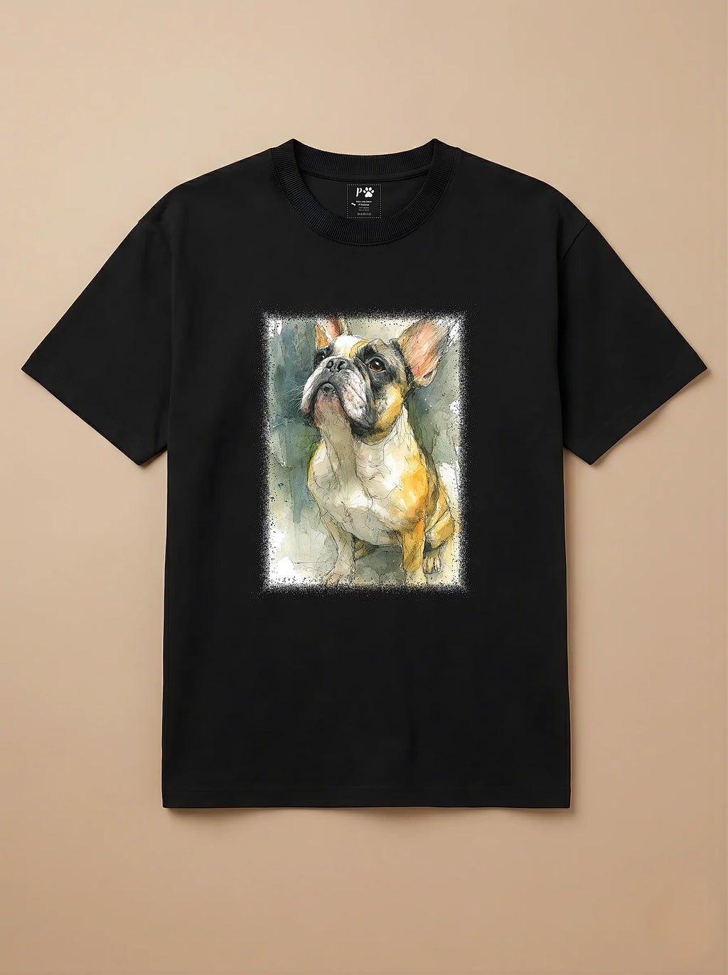 Camisa Aquarela - Bulldog Francês