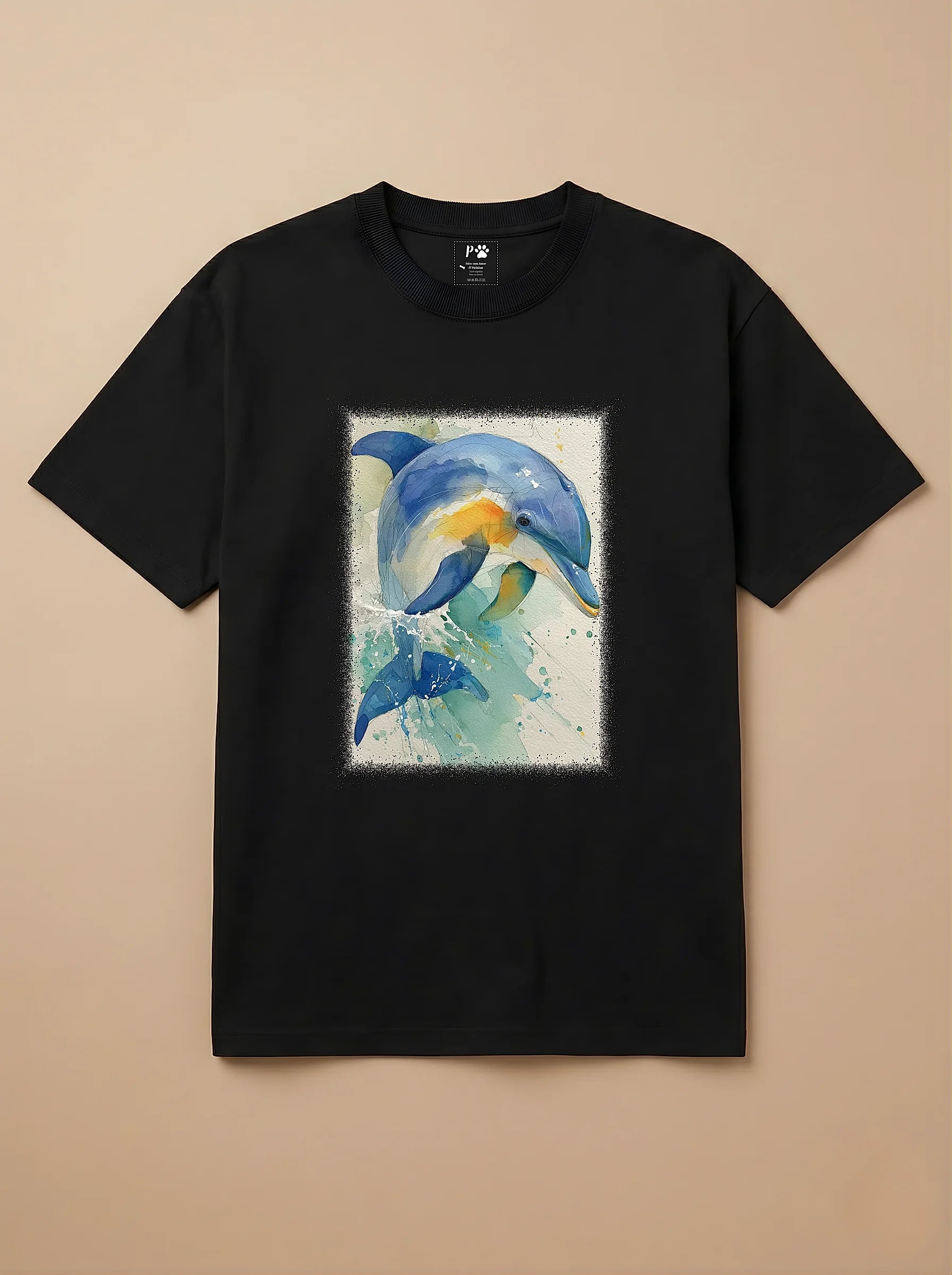 Camisa Aquarela - Golfinho