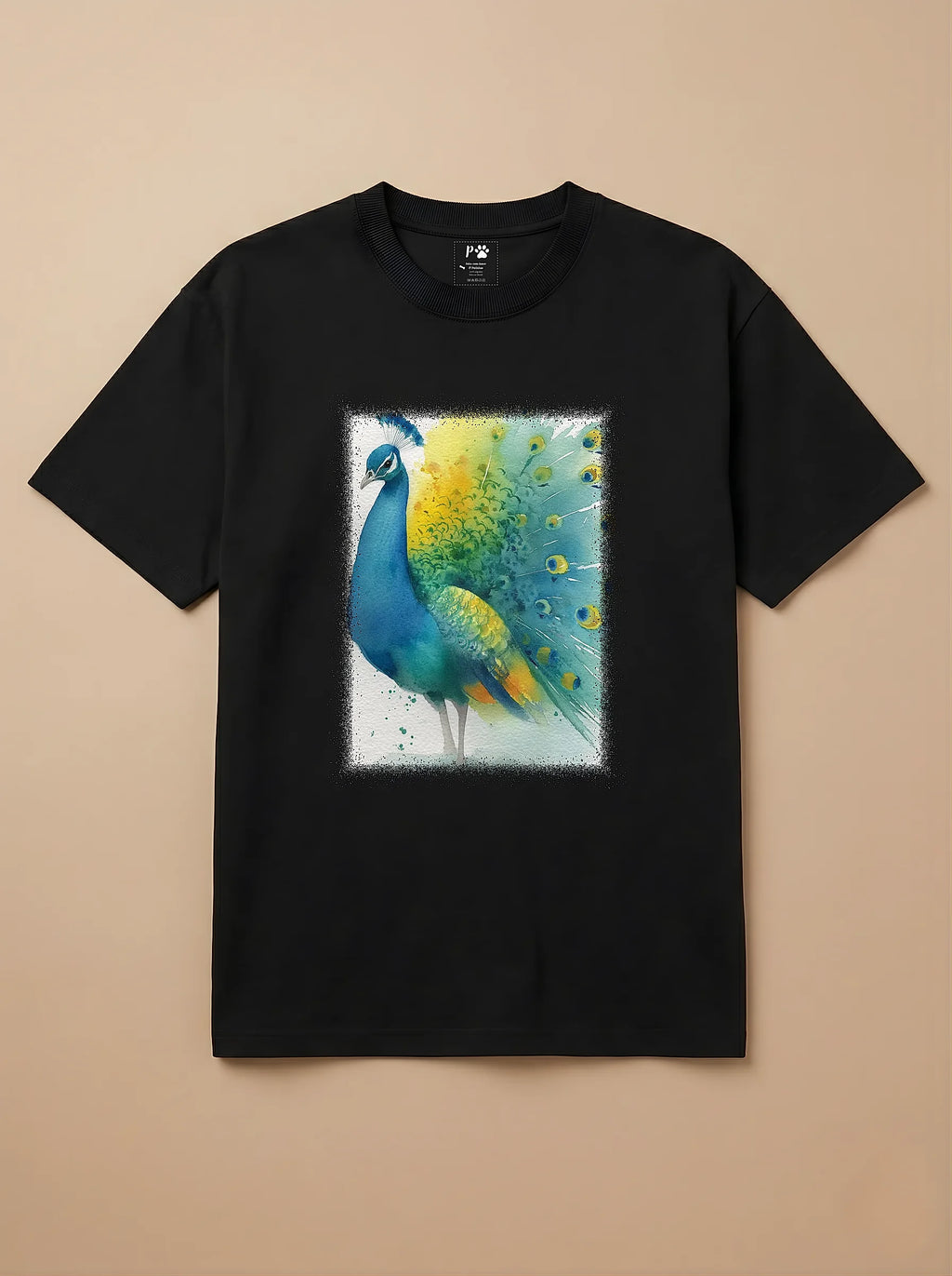 Camisa Aquarela - Pavão