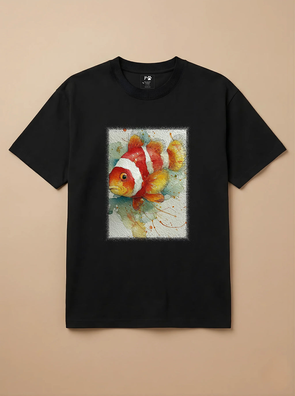 Camisa Aquarela - Peixe Palhaço