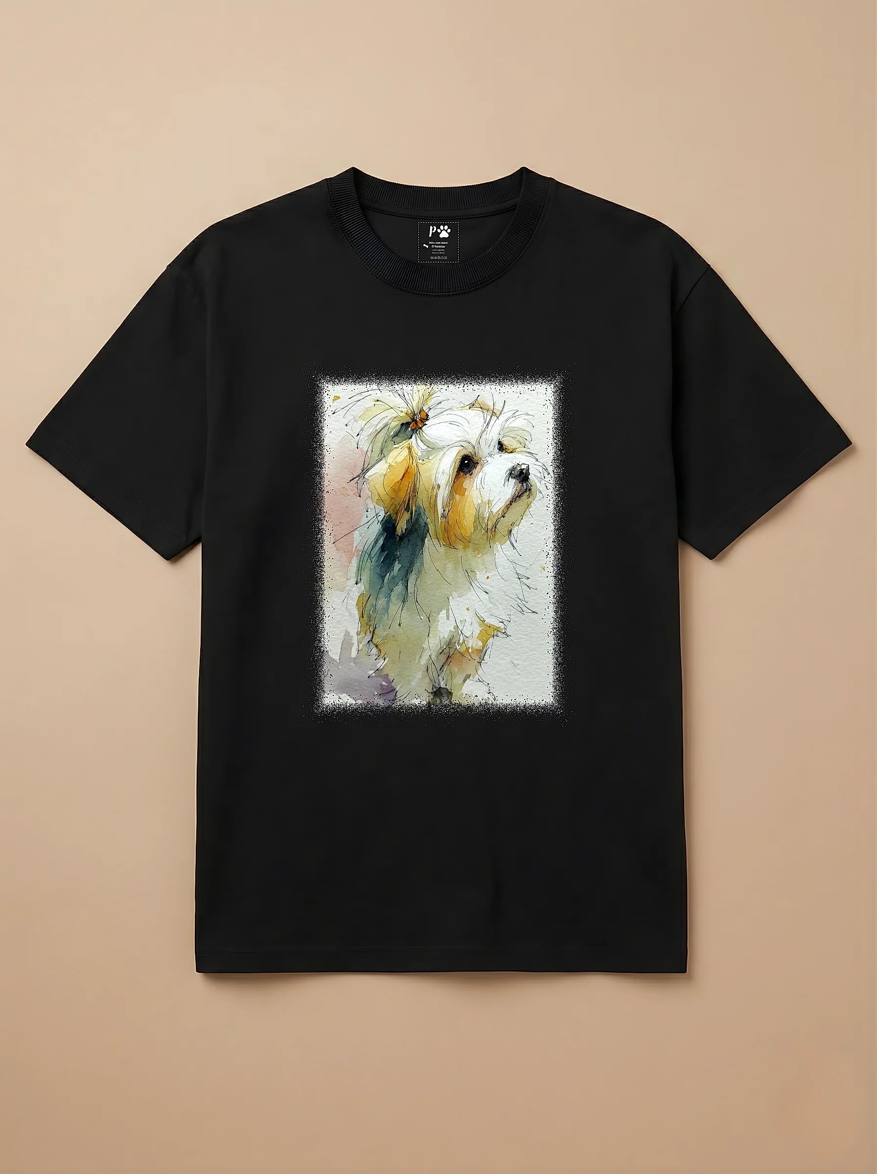 Camisa Aquarela - Shih Tzu