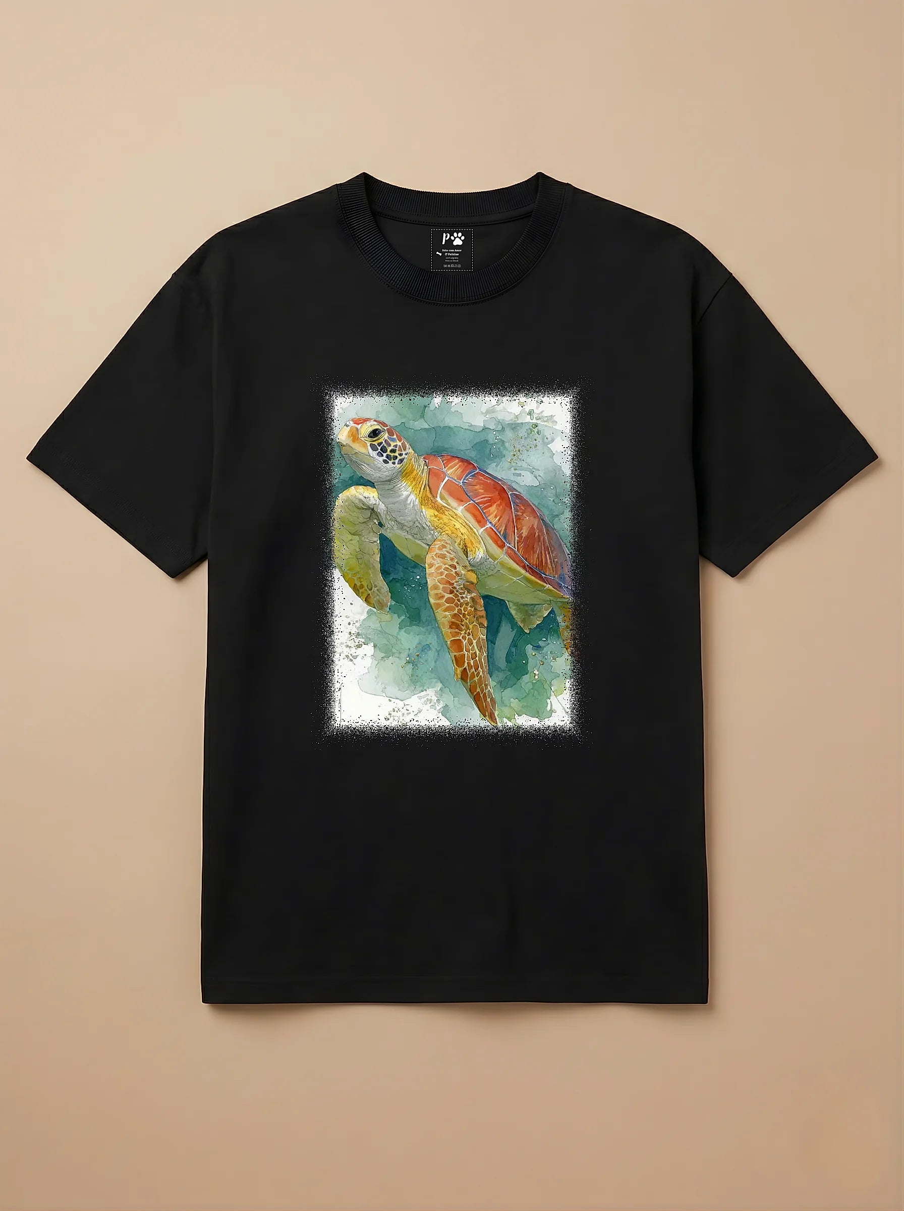 Camisa Aquarela - Tartaruga