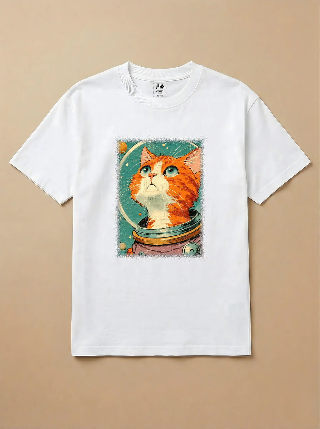 Camisa Astronauta - Gato Laranja