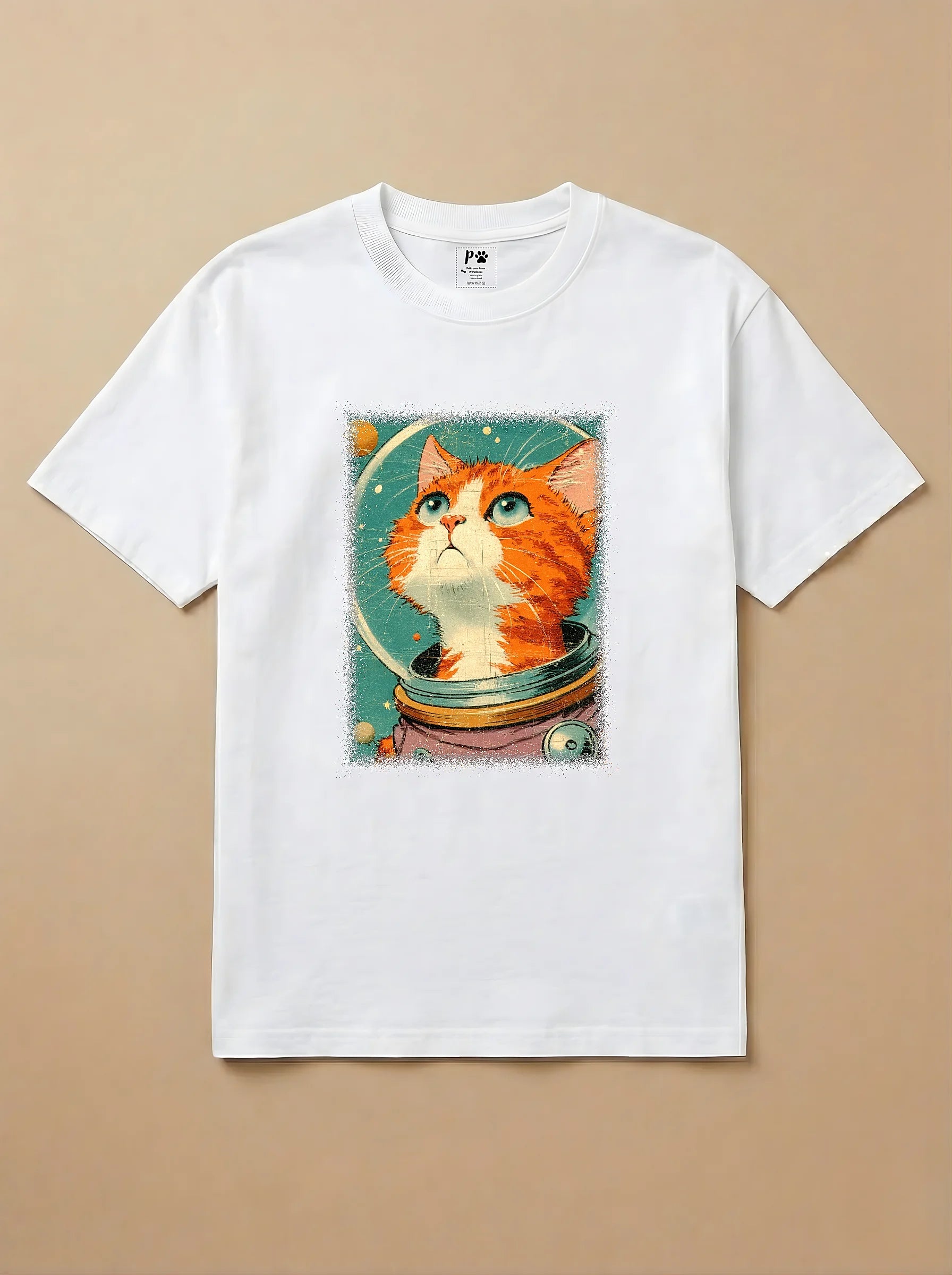 Camisa Astronauta - Gato Laranja