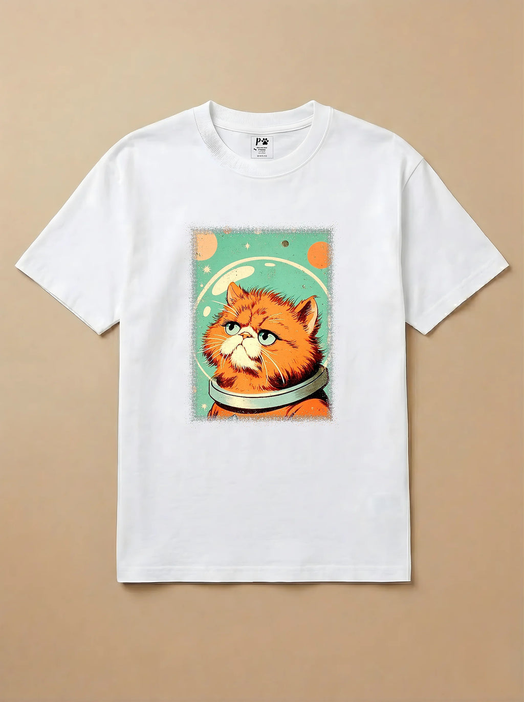 Camisa Astronauta - Gato Persa