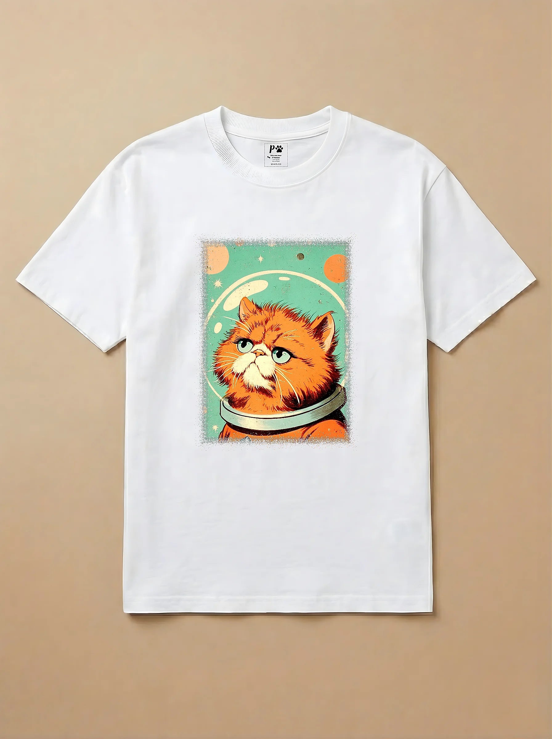 Camisa Astronauta - Gato Persa