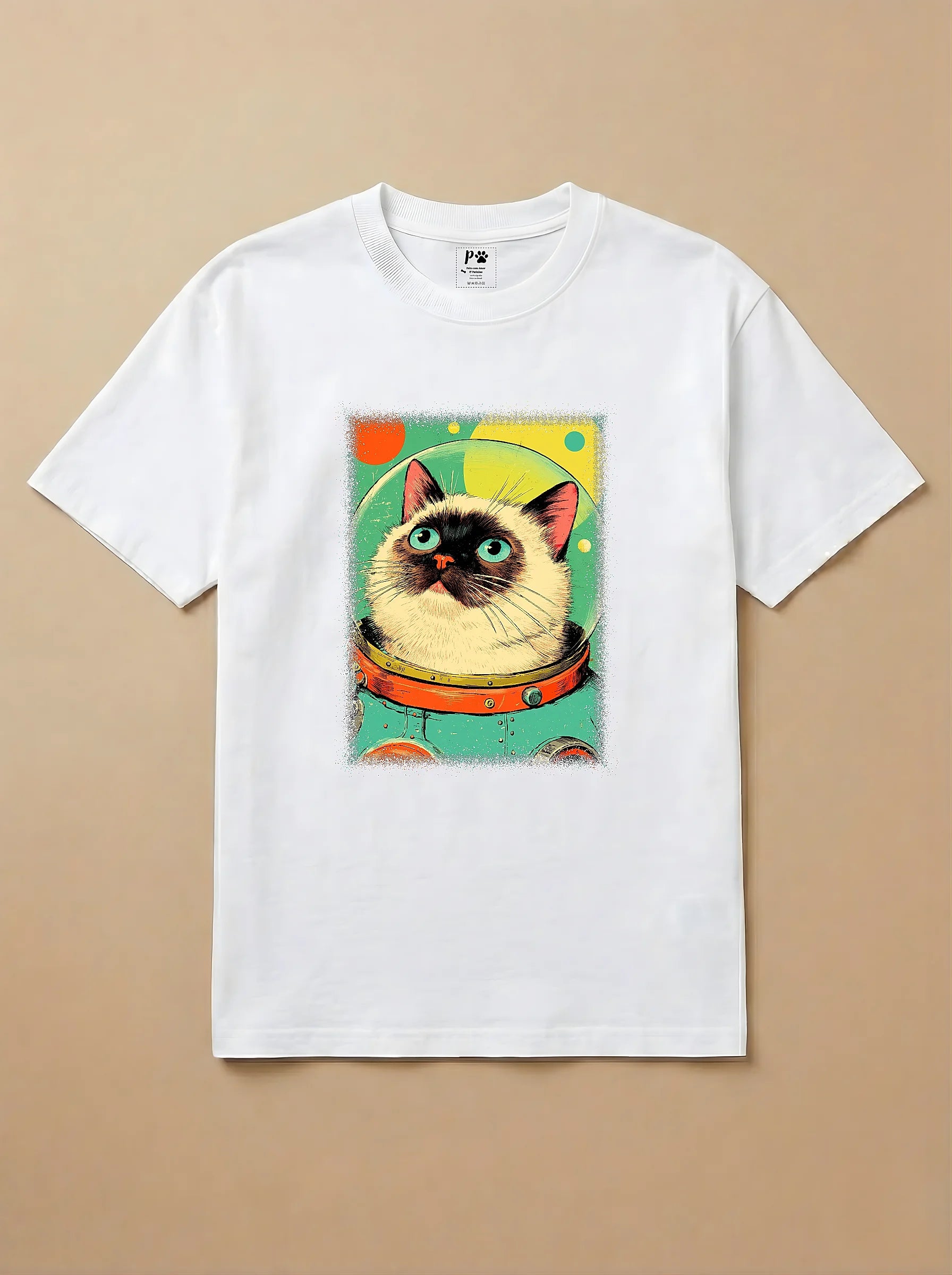 Camisa Astronauta - Gato Siamês