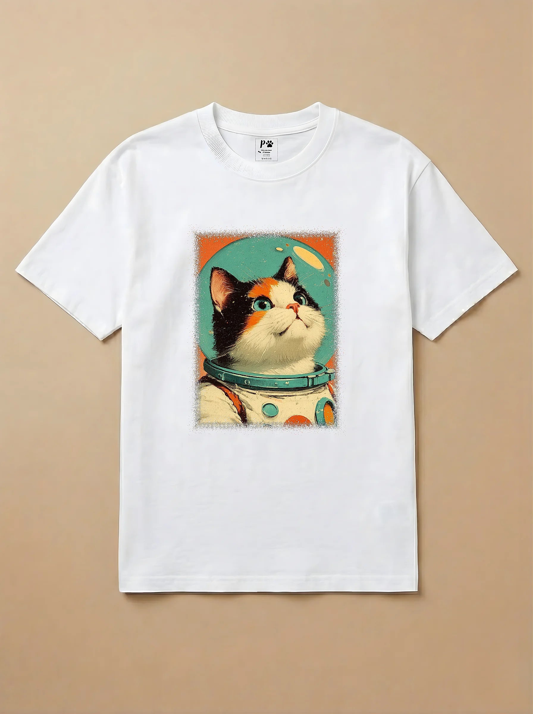 Camisa Astronauta - Gato Tricolor