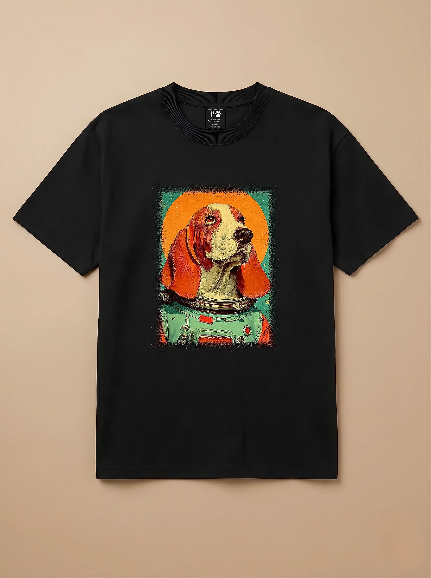 Camisa Astronauta - Basset Hound