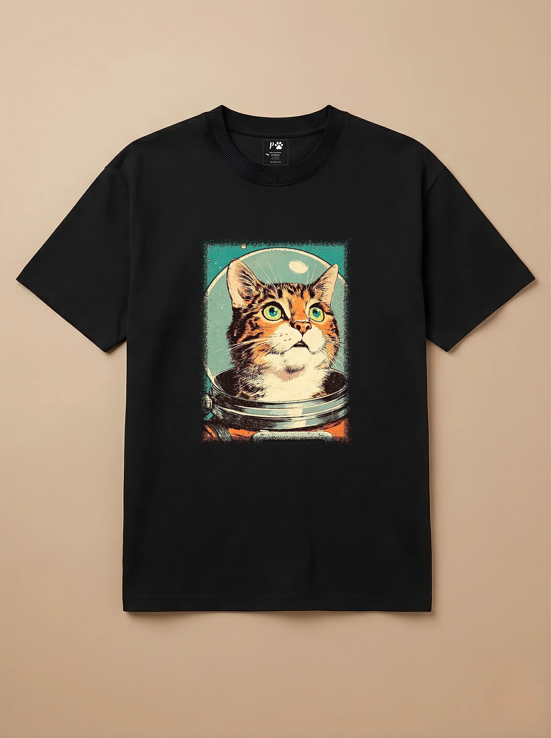 Camisa Astronauta - Gato de Bengala
