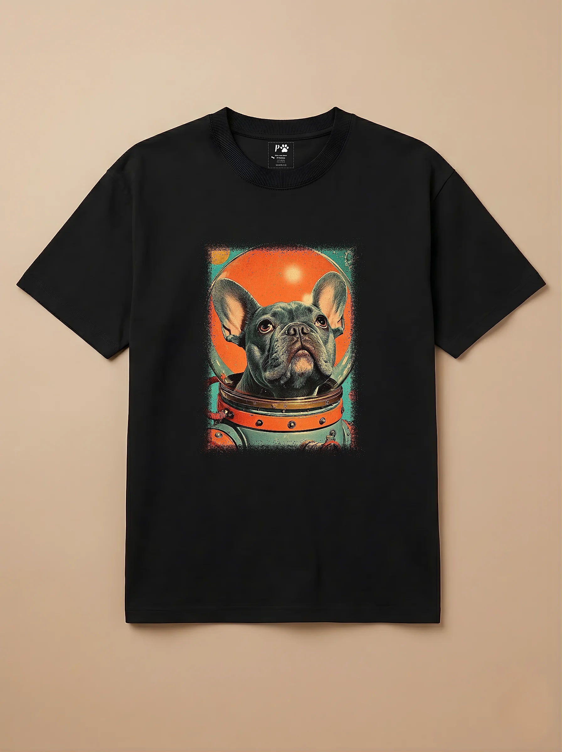 Camisa Astronauta - Bulldog Francês