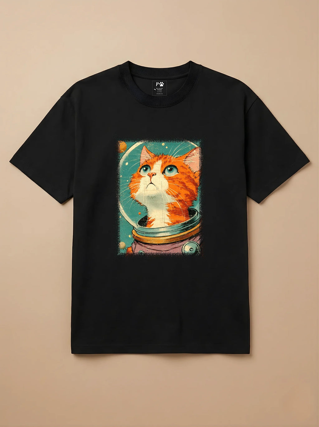 Camisa Astronauta - Gato Laranja