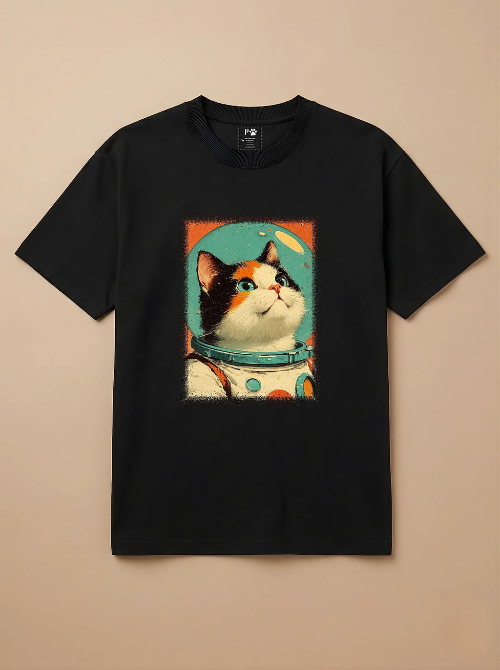 Camisa Astronauta - Gato Tricolor