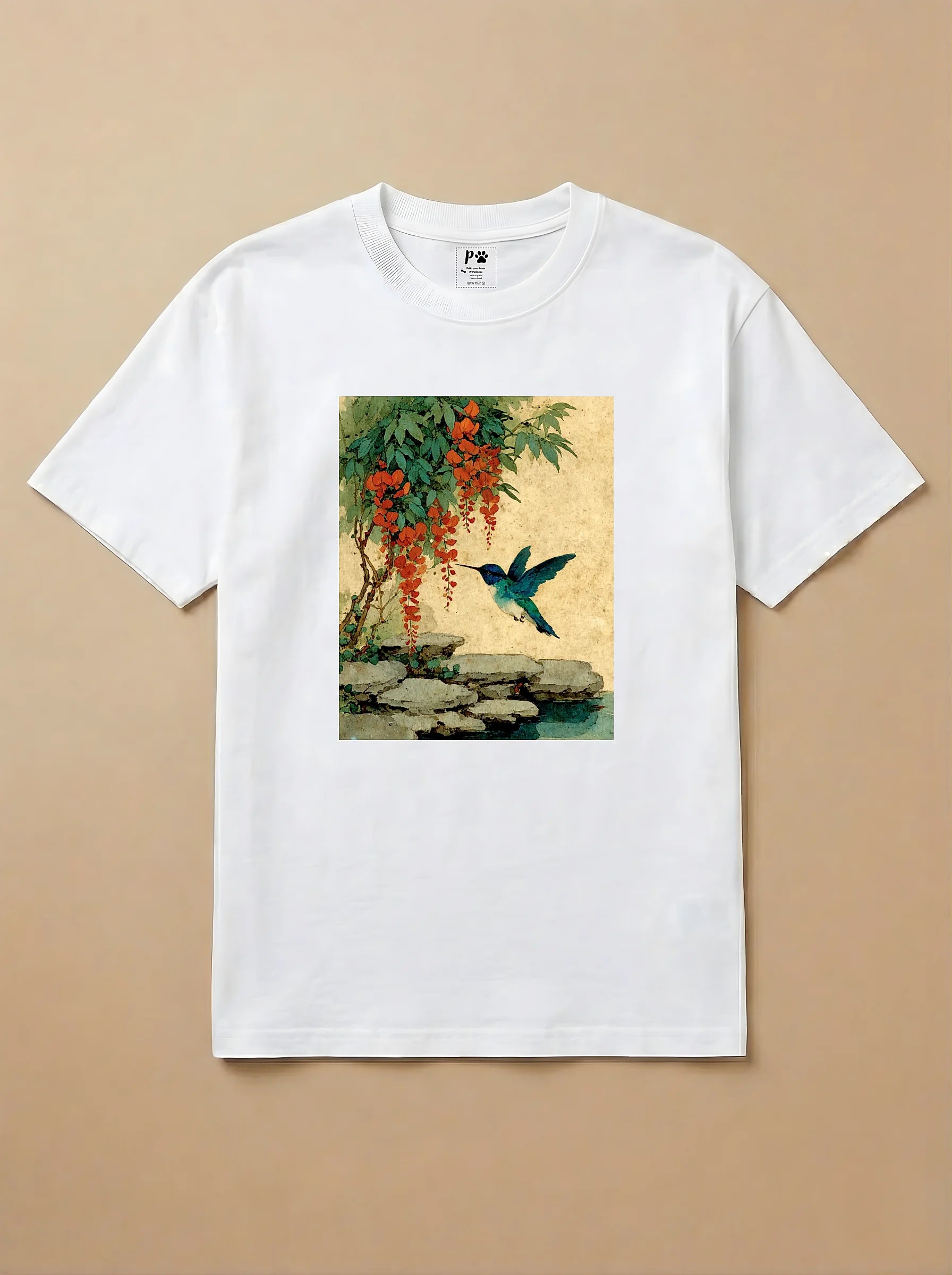 Camisa Arte Chinesa - Beija Flor