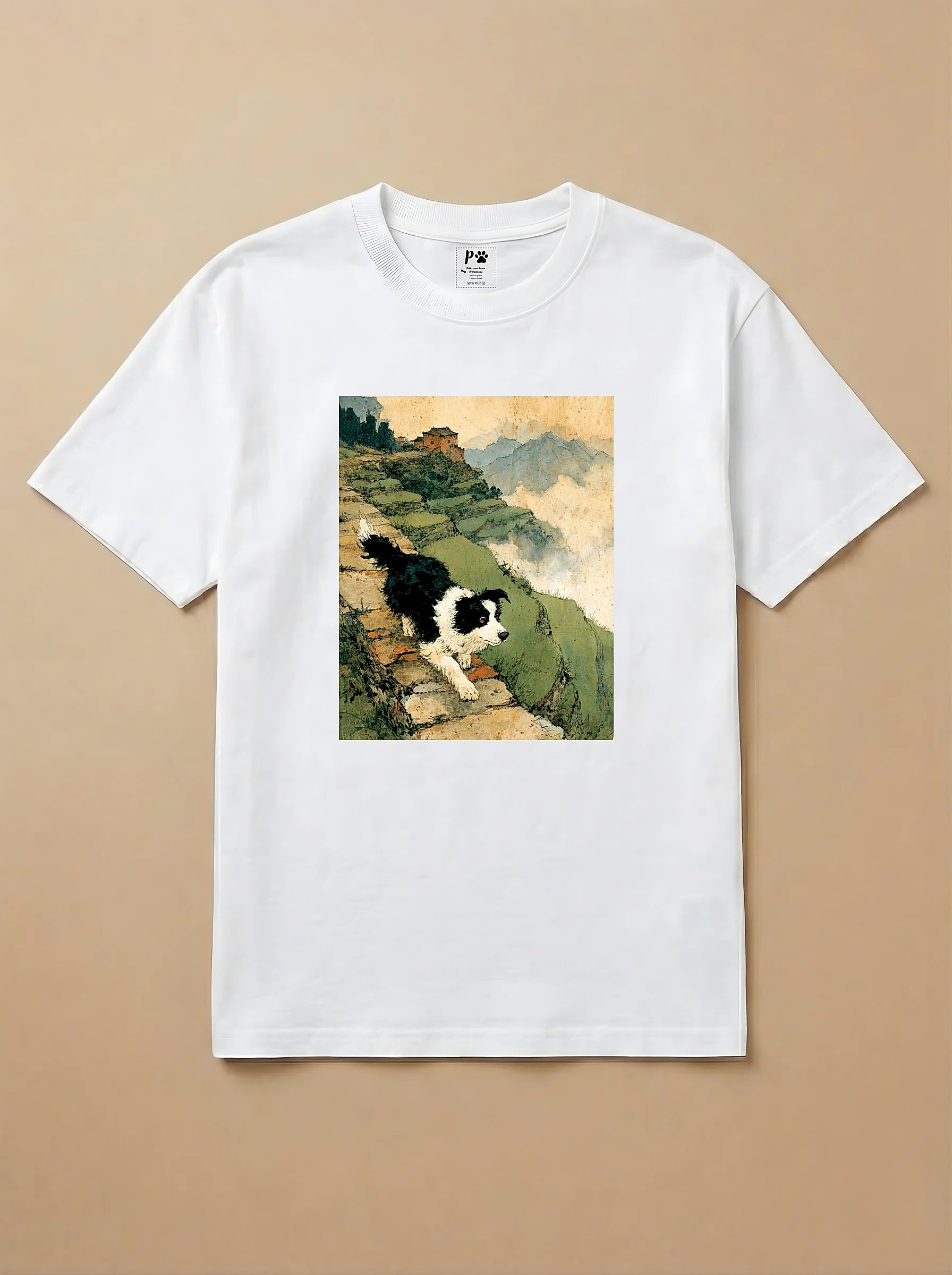Camisa Arte Chinesa - Border Collie