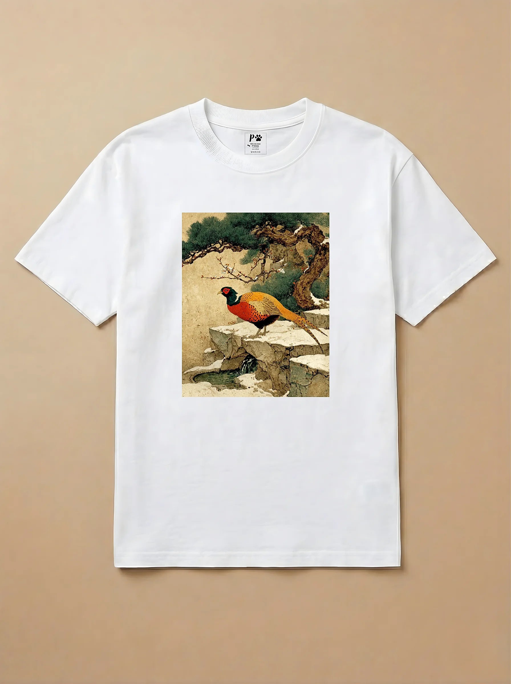 Camisa Arte Chinesa - Faisão Dourado