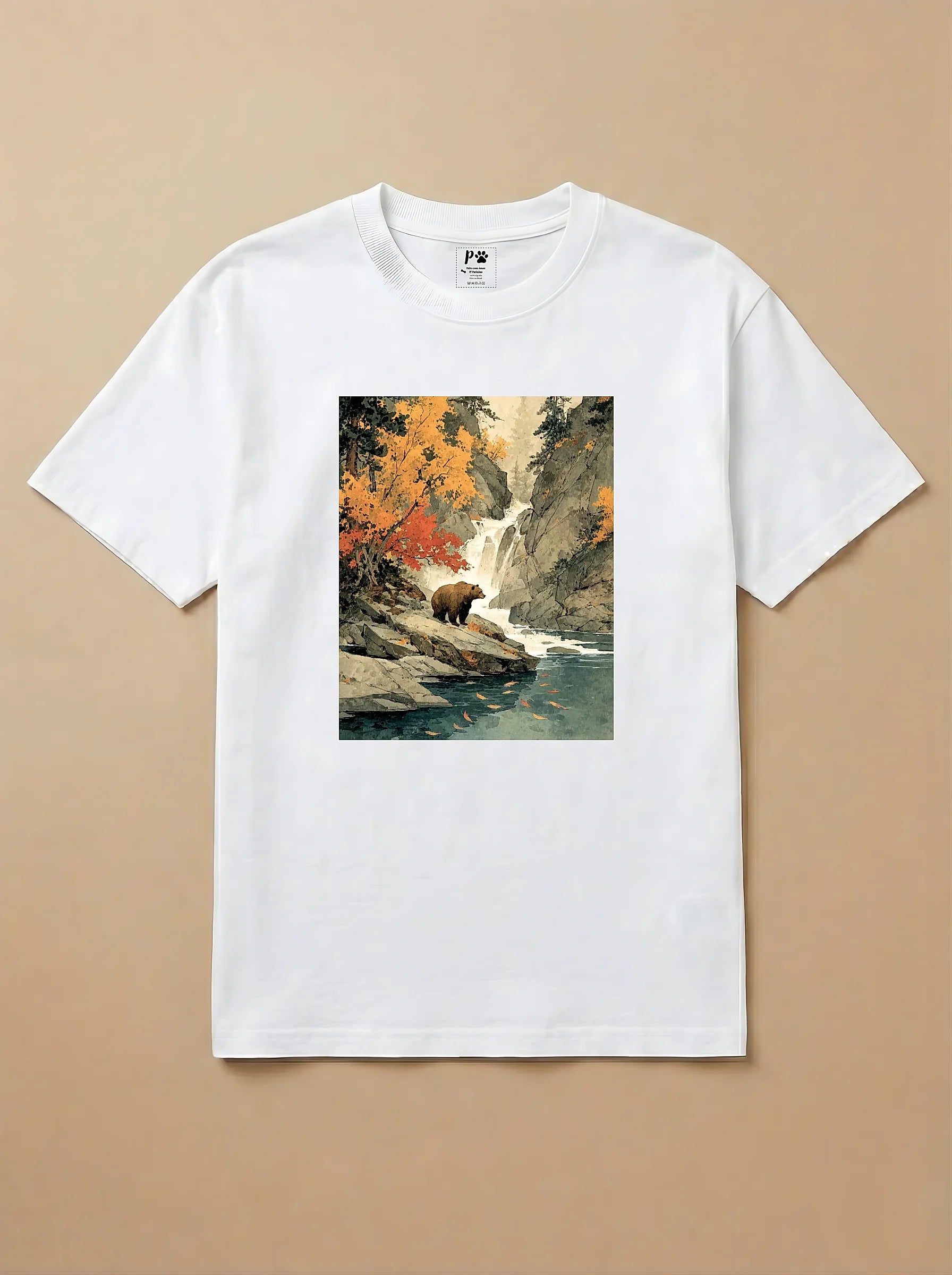Camisa Arte Chinesa - Urso Marrom