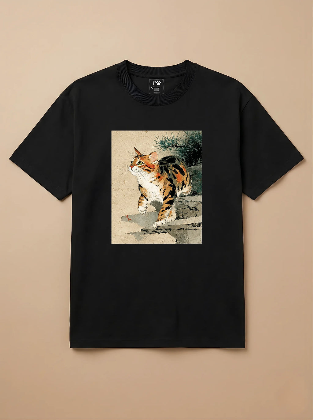 Camisa Arte Chinesa - Gato de Bengala