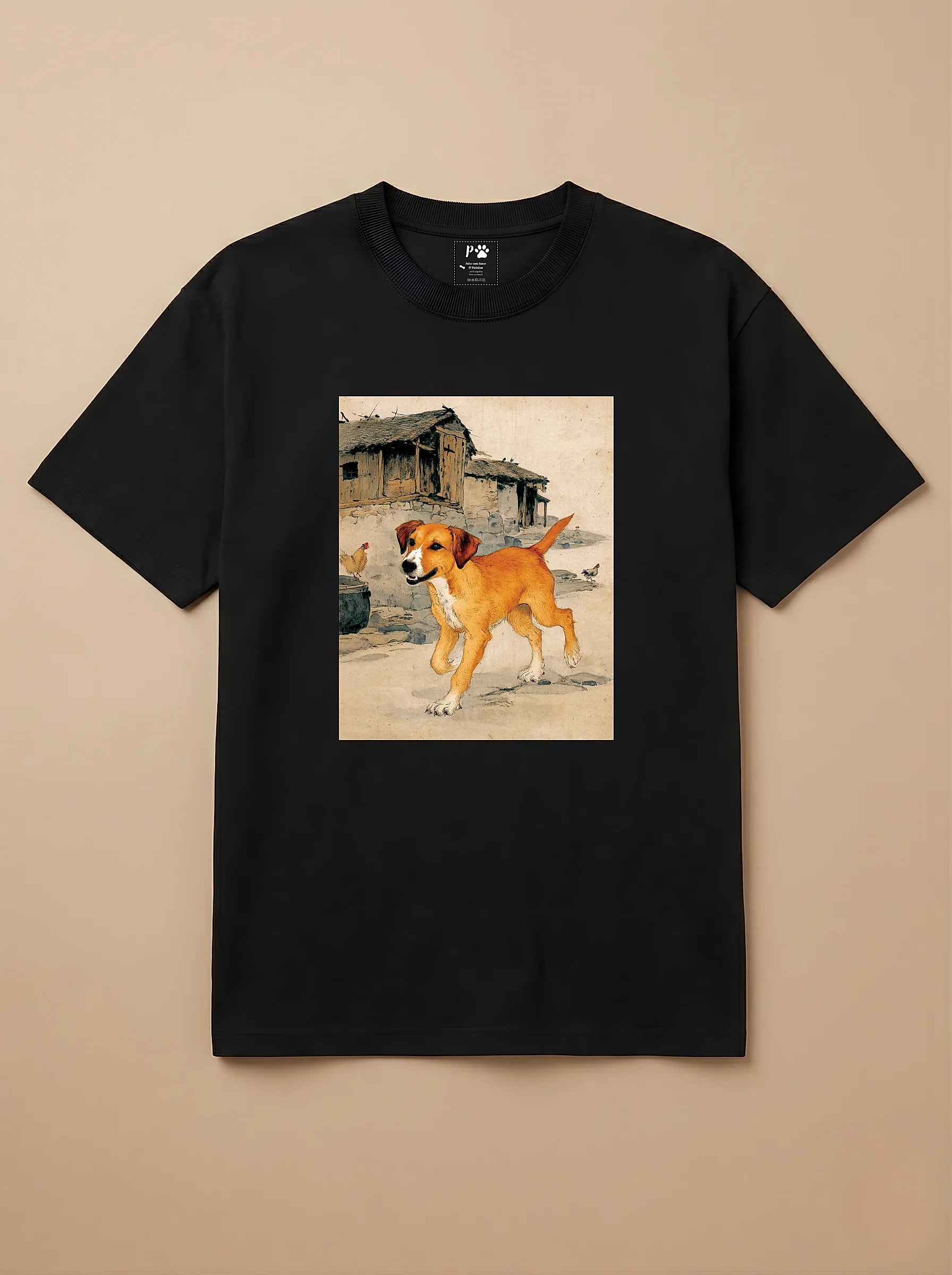 Camisa Arte Chinesa - Caramelo
