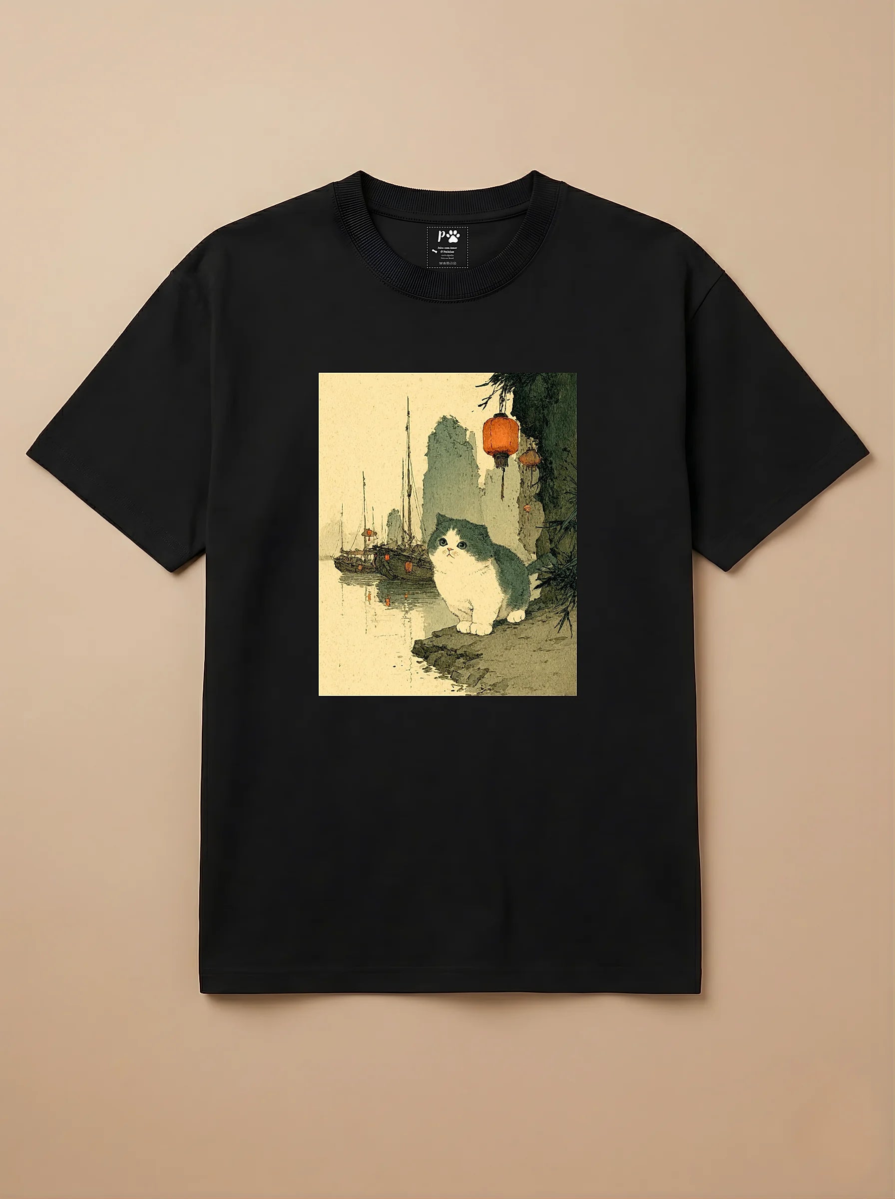 Camisa Arte Chinesa - Gato Escocês