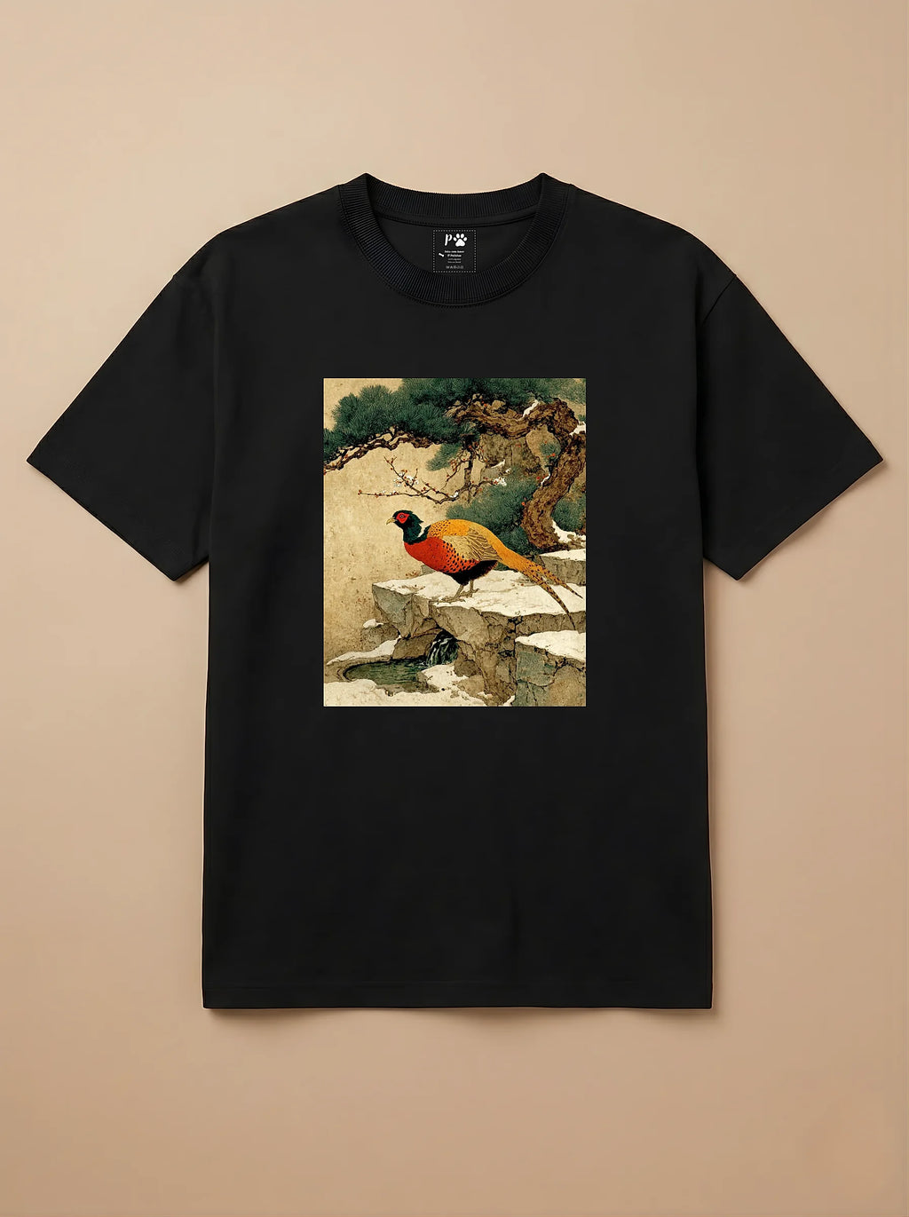Camisa Arte Chinesa - Faisão Dourado