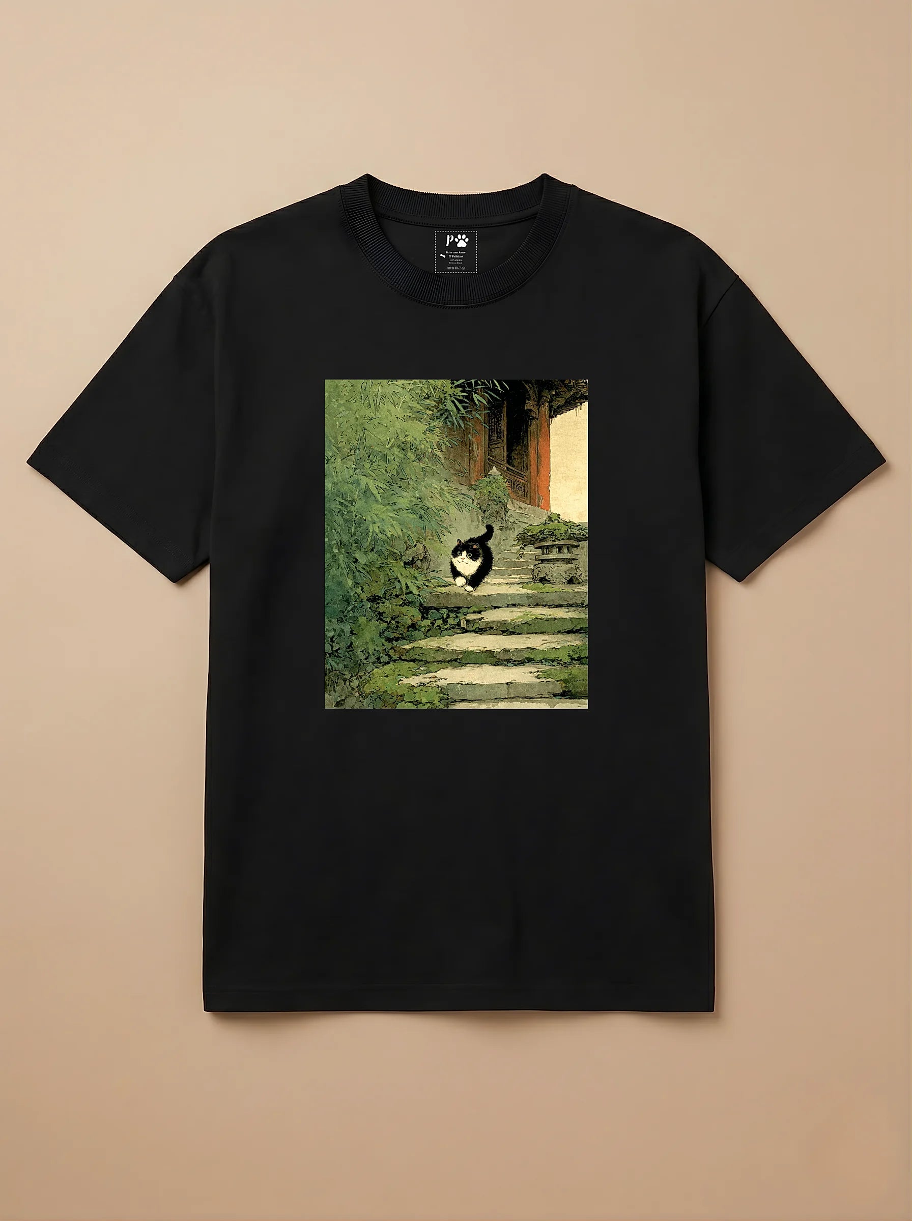 Camisa Arte Chinesa - Gato Frajola