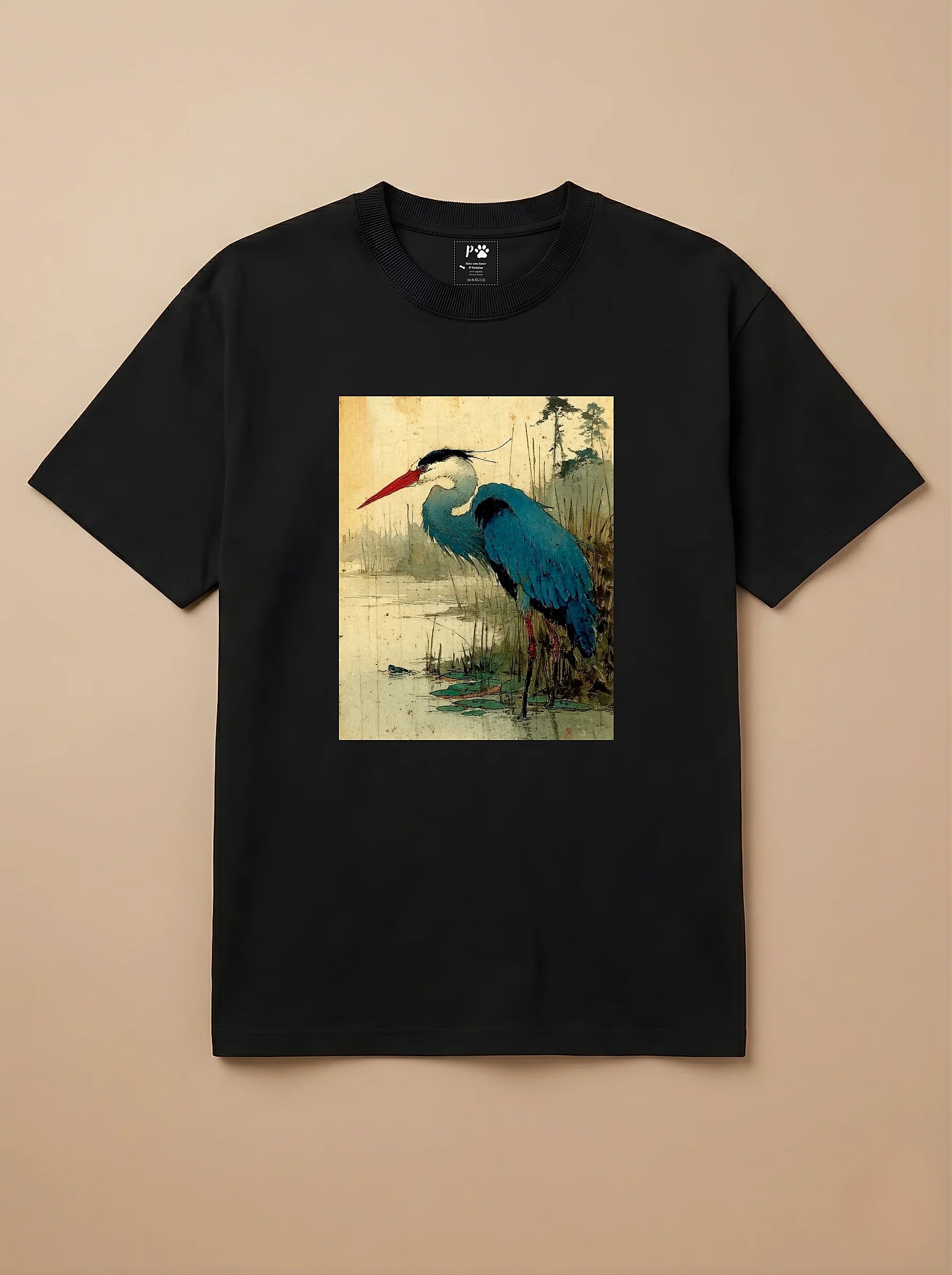Camisa Arte Chinesa - Garça Real