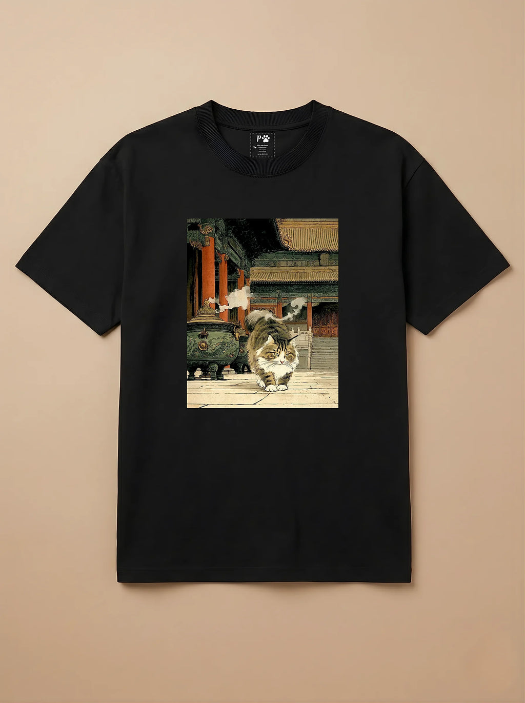 Camisa Arte Chinesa - Gato Maine Coon