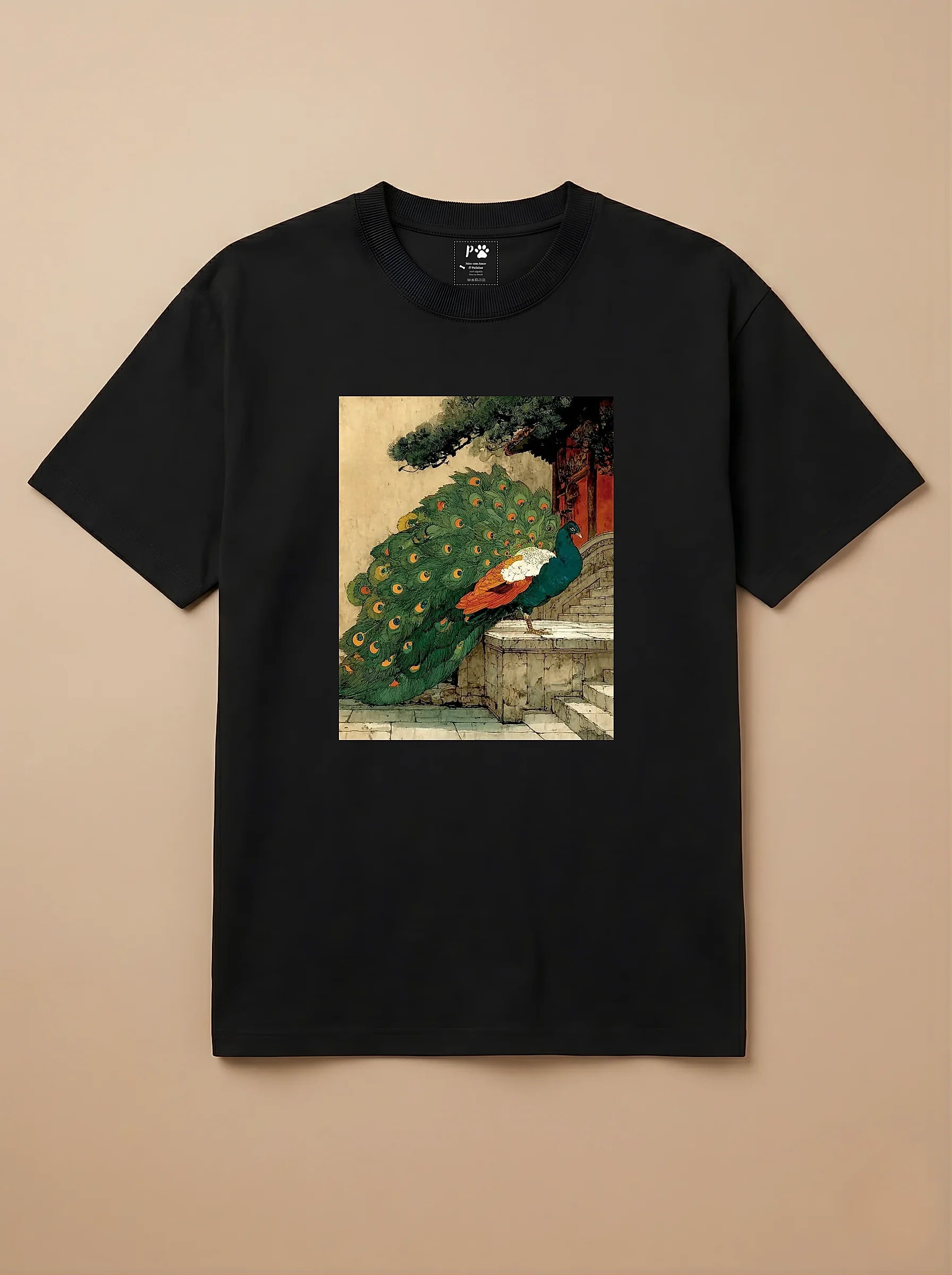 Camisa Arte Chinesa - Pavão