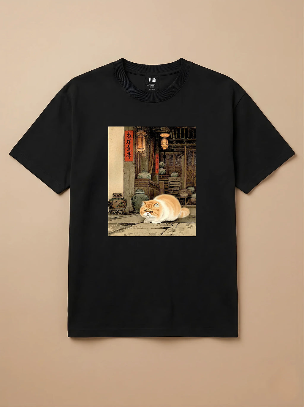 Camisa Arte Chinesa - Gato Persa