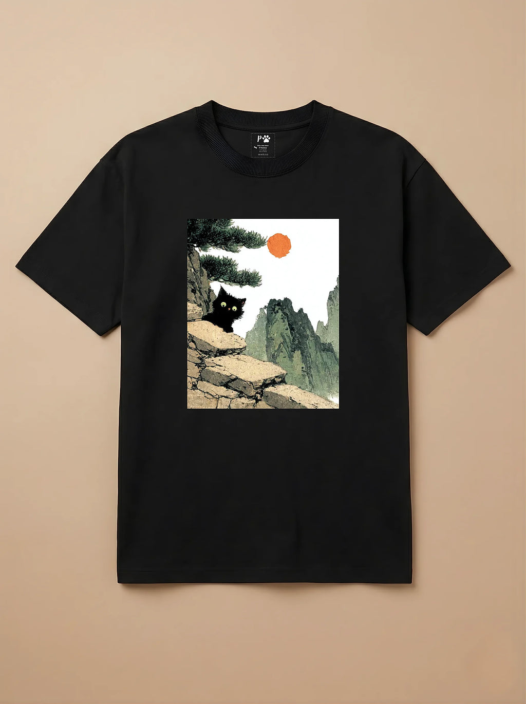 Camisa Arte Chinesa - Gato Preto