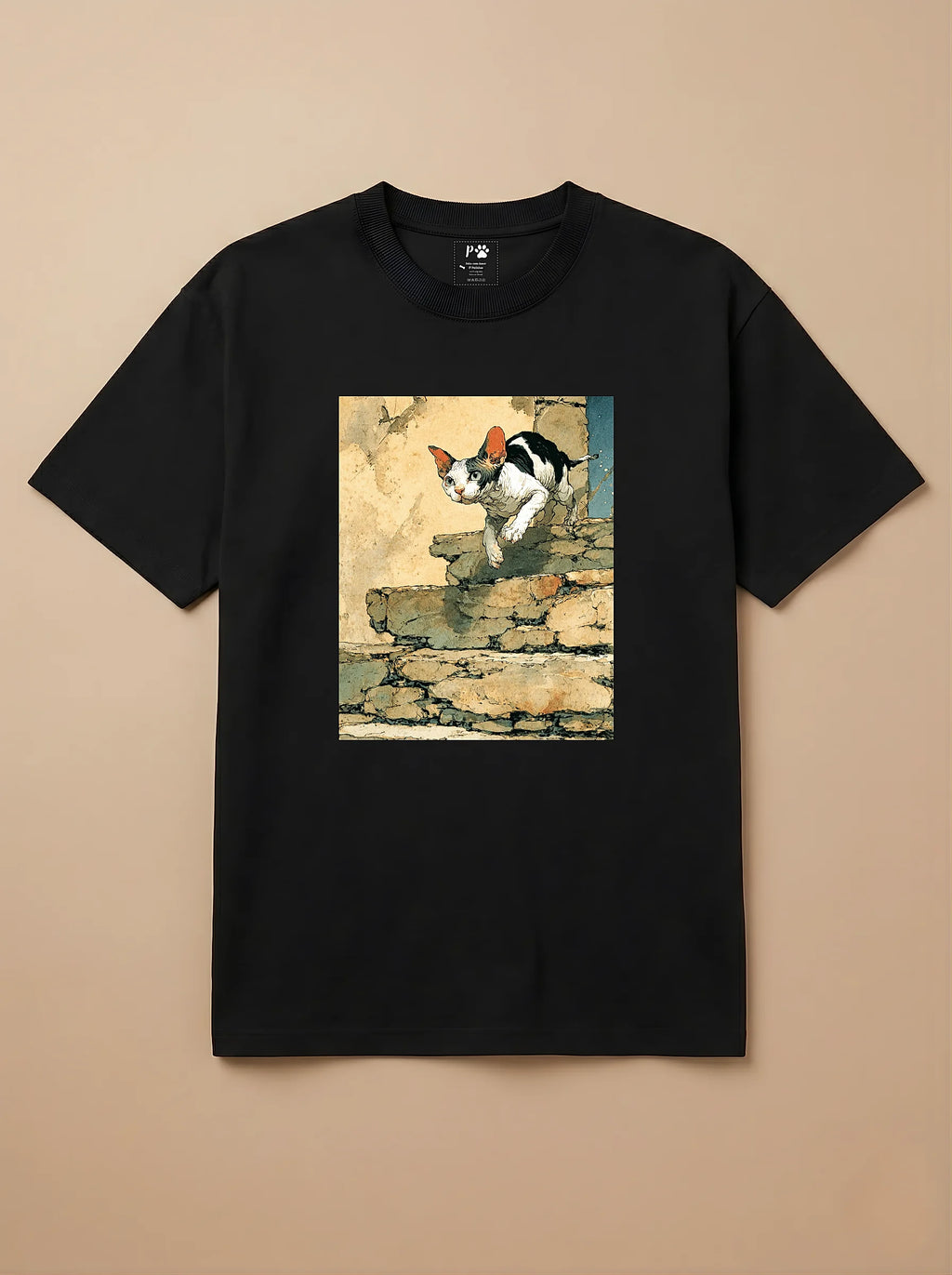 Camisa Arte Chinesa -  Gato Sphynx
