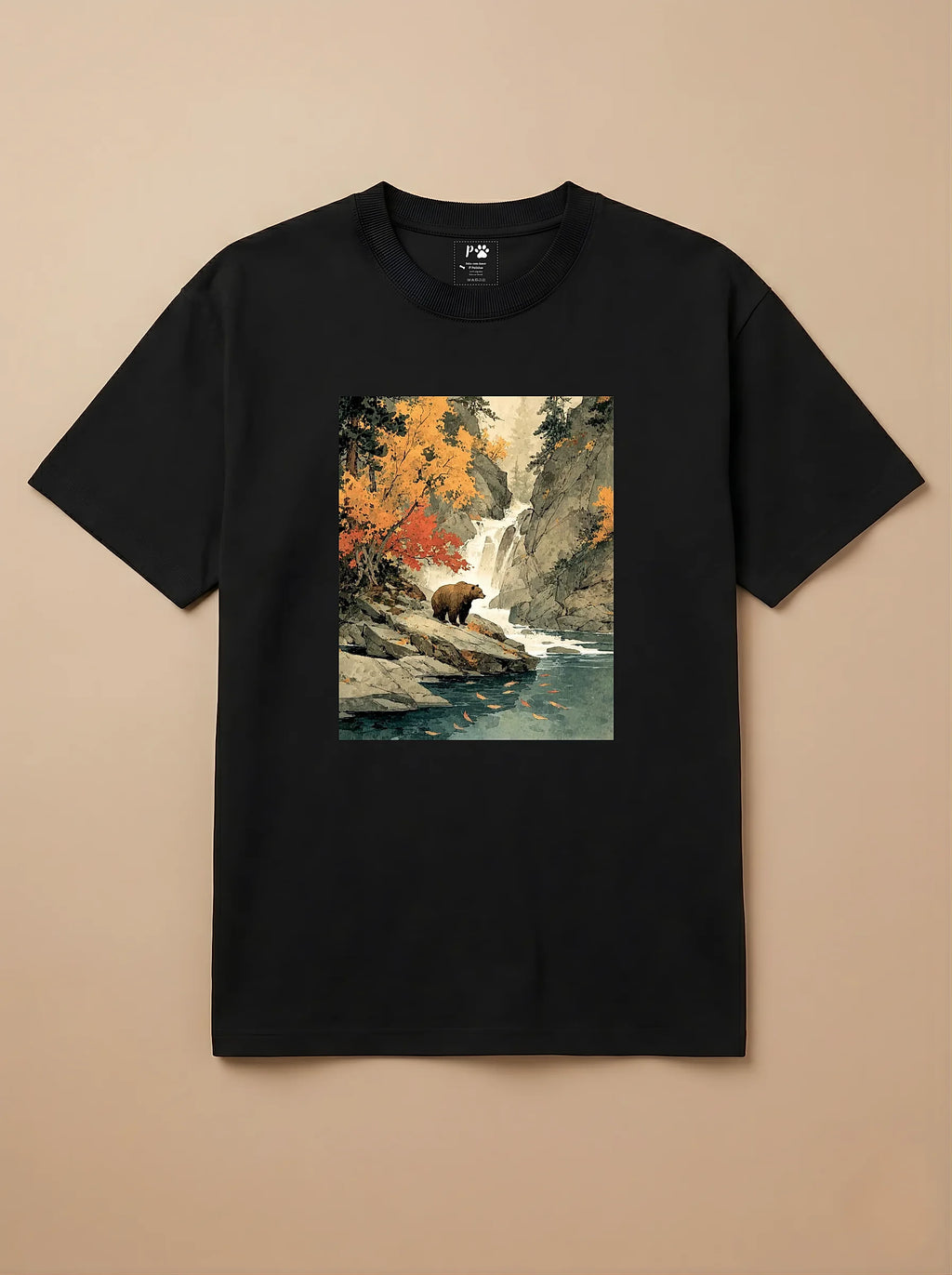 Camisa Arte Chinesa - Urso Marrom