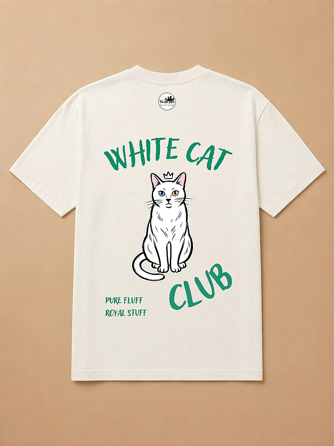 Camisa Oversized Clube dos Pets - Gato Branco