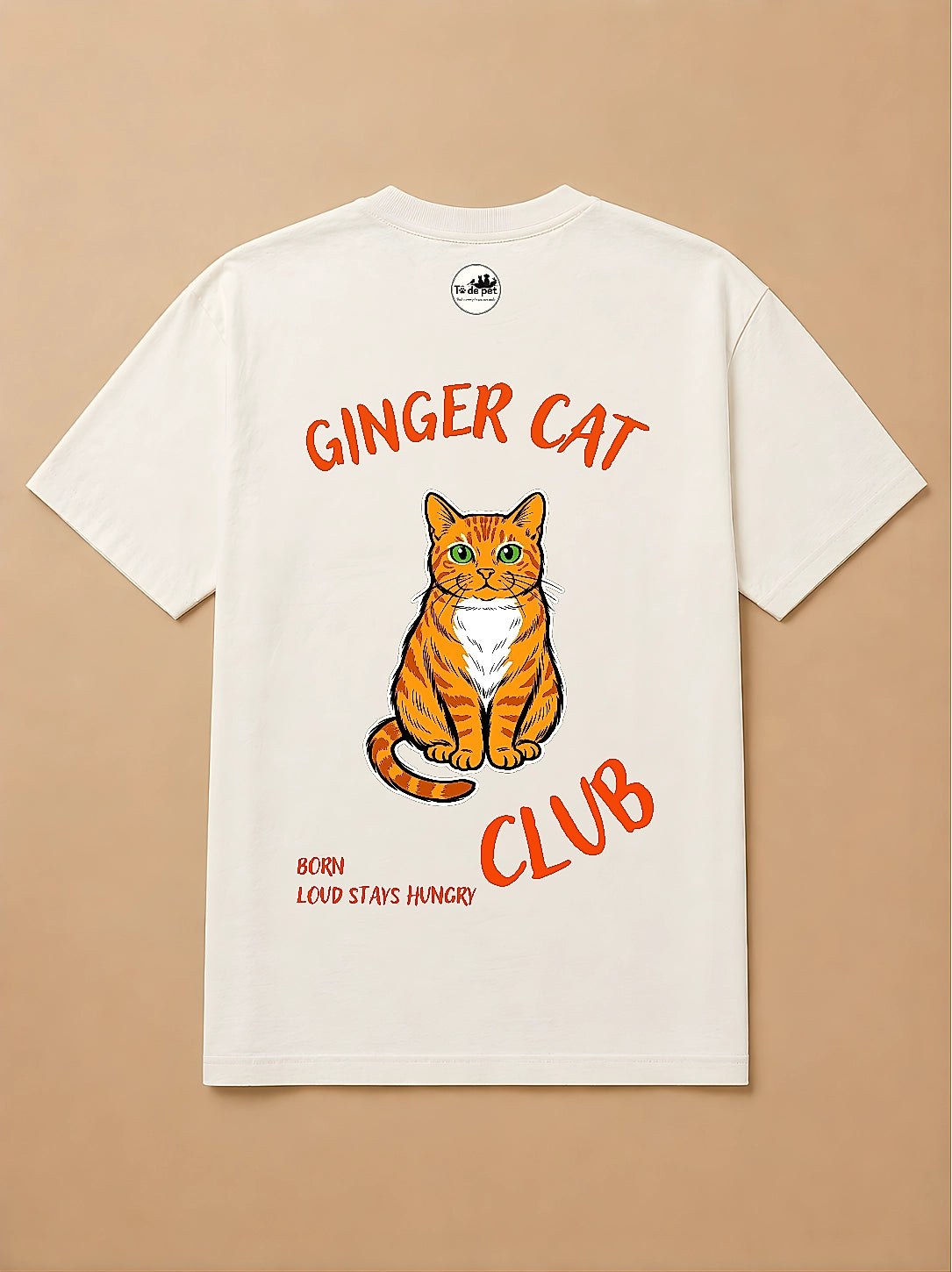 Camisa Oversized Clube dos Pets - Gato Laranja
