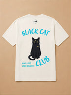 Camisa Oversized Clube dos Pets - Gato Preto