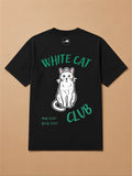 Camisa Oversized Clube dos Pets - Gato Branco