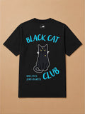 Camisa Oversized Clube dos Pets - Gato Preto