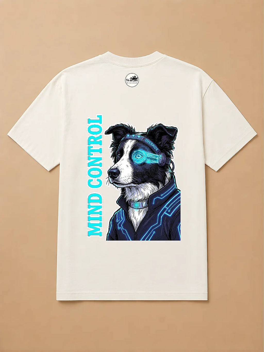 Camisa Oversized Pet Cyberpunk - Border Collie